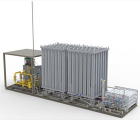 LNG GAS SUPPLY SKID OF ROAD TANKER